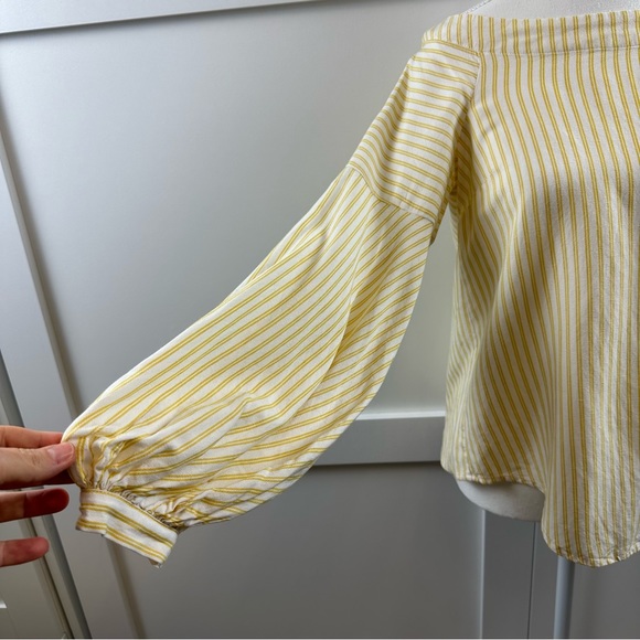 Anthropologie Maeve Off Shoulder Balloon Sleeves Blouse shirt top | Size 0 - Picture 8 of 14